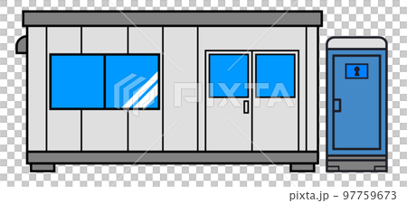 A hut used as a prefabricated site office 97759673