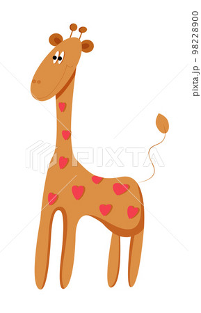 Happy Valentines day card with girafe 98228900