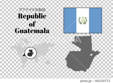 Guatemala flag/map/territory 98339772