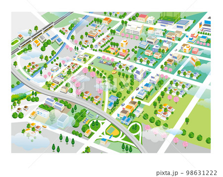 美しい街並みと暮らしの風景。人々が明るく暮らせる自然と住宅が溶け込む街づくり。 98631222