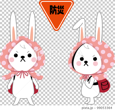 Rabbit disaster prevention character 99053364