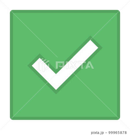 Check marks, Tick marks, Accepted, Approved, Yes, Correct, Ok, Right Choices, Task Completion, Voting. - vector mark symbols in green. Isolated icon. 99965878