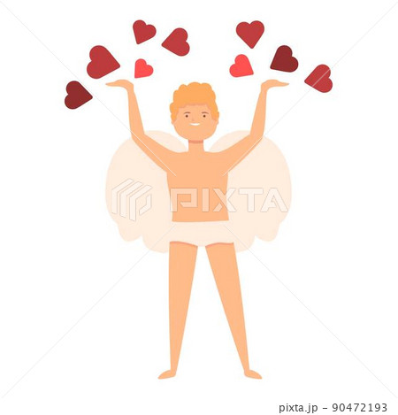 Valentine cupid icon cartoon vector. Love day. Cute angel 90472193