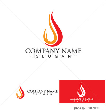 Fire Logo Template  Flame Symbol  Icon Vector 90709608