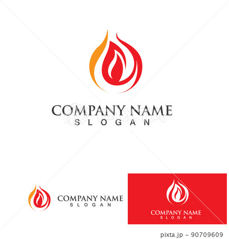 Fire Logo Template  Flame Symbol  Icon Vector 90709609