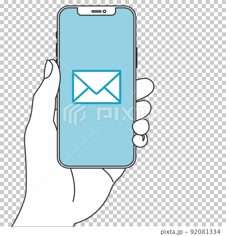 スマートフォン　電子メール 92081334