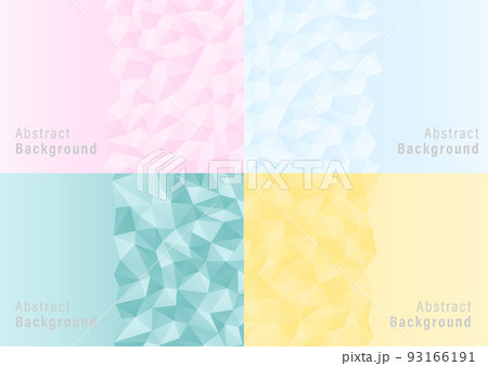 Abstract polygon backgrounds set of 4 geometry design templates for wallpaper, website, banner, poster. 93166191