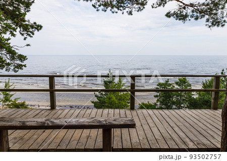 Observation platform near the Baltic sea in Latvia 93502757