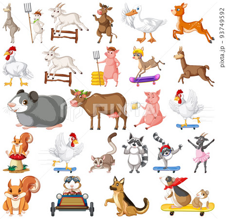 Set of different kids of animals 93749592