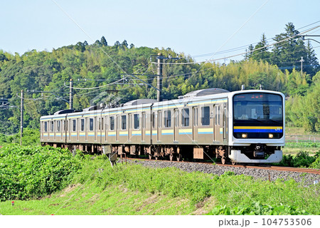 成田線　滑河ー久住　JR東日本　209系2100番台　C439編成（幕張） 104753506