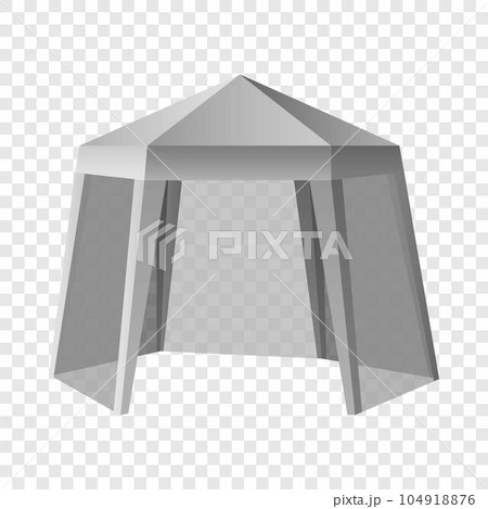 Promotional outdoor tent mockup. Realistic illustration of promotional outdoor tent vector mockup for on transparent background 104918876