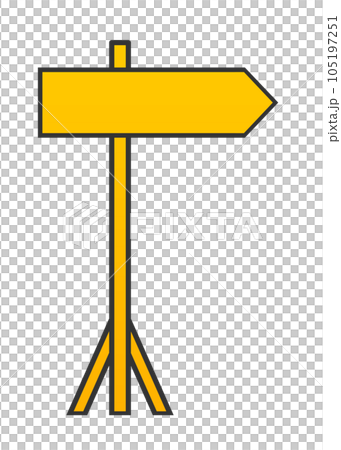 wooden signpost (yellow) 105197251