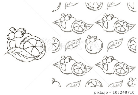 Coloring pattern for kitchen, restaurant or shop. Set in hand draw style 105249710