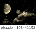 The moon in the night sky 106441152