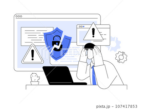 Breach detection abstract concept vector illustration. 107417853