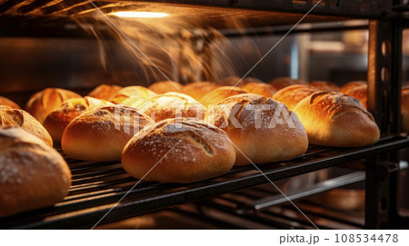 Bread baking industry, tasty pastry 108534478