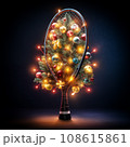 Christmas tree in the shape of a tennis racket 108615861