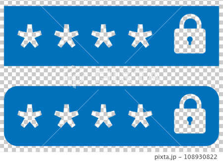 Illustration of password input field blue 108930822