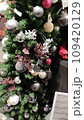 fragment of a decorated Christmas tree 109420129