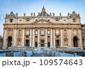 St. Peter's Basilica and Obelisk of St Peter's Square in Vatican, Italy 109574643