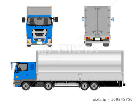 配送トラックの前後と側面 109845756