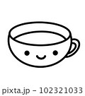 Kawaii cup vector linear illustration 102321033