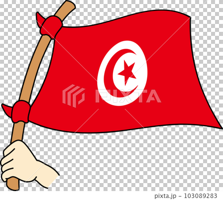 Fluttering national flags of the world☆Tunisia☆ 103089283