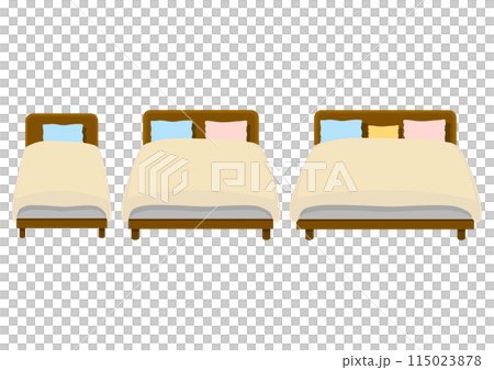 Single bed, double bed and king bed 115023878