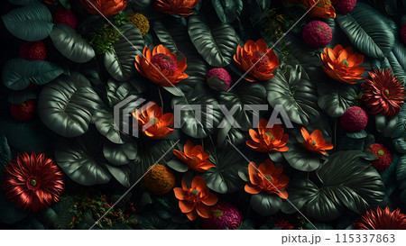 Exotic Floral Jungle background 3d wallpaper wallpaper picture 115337863