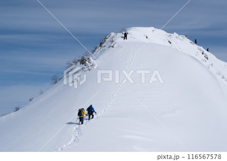 雪山の山岳風景 116567578