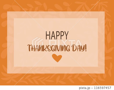 Horizontal banner for Thanksgiving Day in fall orange colors 116597457