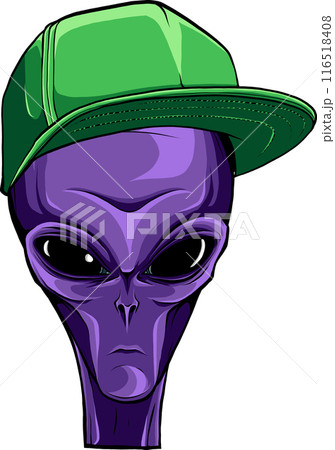 Alien head. vector illustration design of extraterrestrial humanoid 116518408