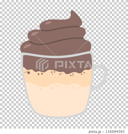 Flat design dalgona coffee  116894565