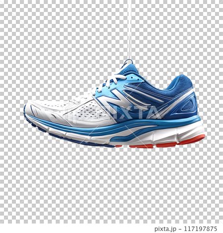 Fashionable stylish Running sports shoes isolated on a transparent background 117197875