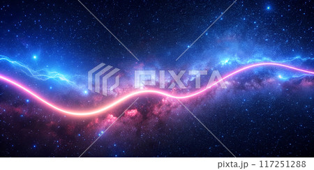 milky way neon lights abstract neon background 117251288