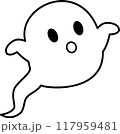 ハロウィンのかわいいおばけ 117959481