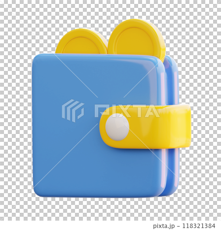 Wallet 3D Illustrations 118321384