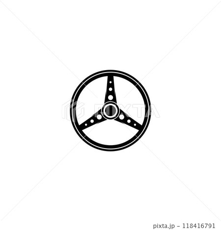 steering wheel vector illustration icon logo template 118416791