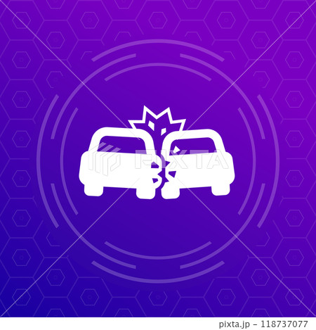 car crash icon for web 118737077