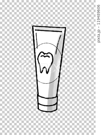 White toothpaste, vertical stand, tube 119489606