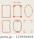 Retro Hand-Drawn Vector Frames for cards, wedding invitations, poster. 119494404