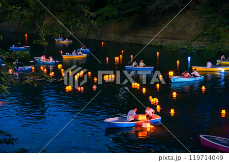 Lantern Festival at Chidorigafuchi park, Tokyo, Chiyoda City, Kojimachi, Japan 119714049