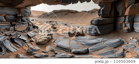 cave on the planet Mars is an ideal place to build a base 110503609