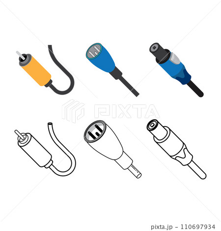 Audio jack icon 110697934