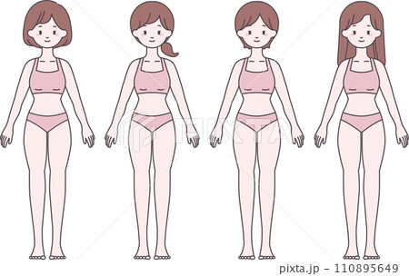 医療・美容用　女性全身のイラスト 110895649