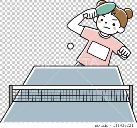 A woman who plays table tennis 111439221