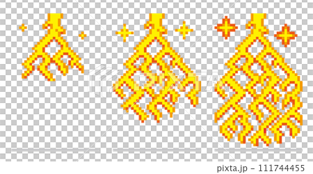 RPG style pixel art magic effect lightning 111744455