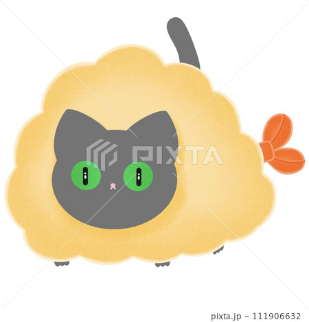 Tempura Cat Cartoon illustration Cute Cat Cartoon Cute Tempura Cartoon Japanese Style Cartoon 111906632