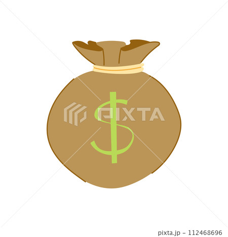 wallet money bag cartoon vector illustration 112468696