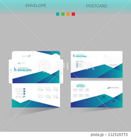 envelope and postcard for any best use 112520773